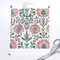 Watercolor Floral Red Blue Green Botanical Flowers Leaves Cottagecore Boho Custom Printed Fabric by Spoonflower Various Fabrics by the Yard or Fat Quarter